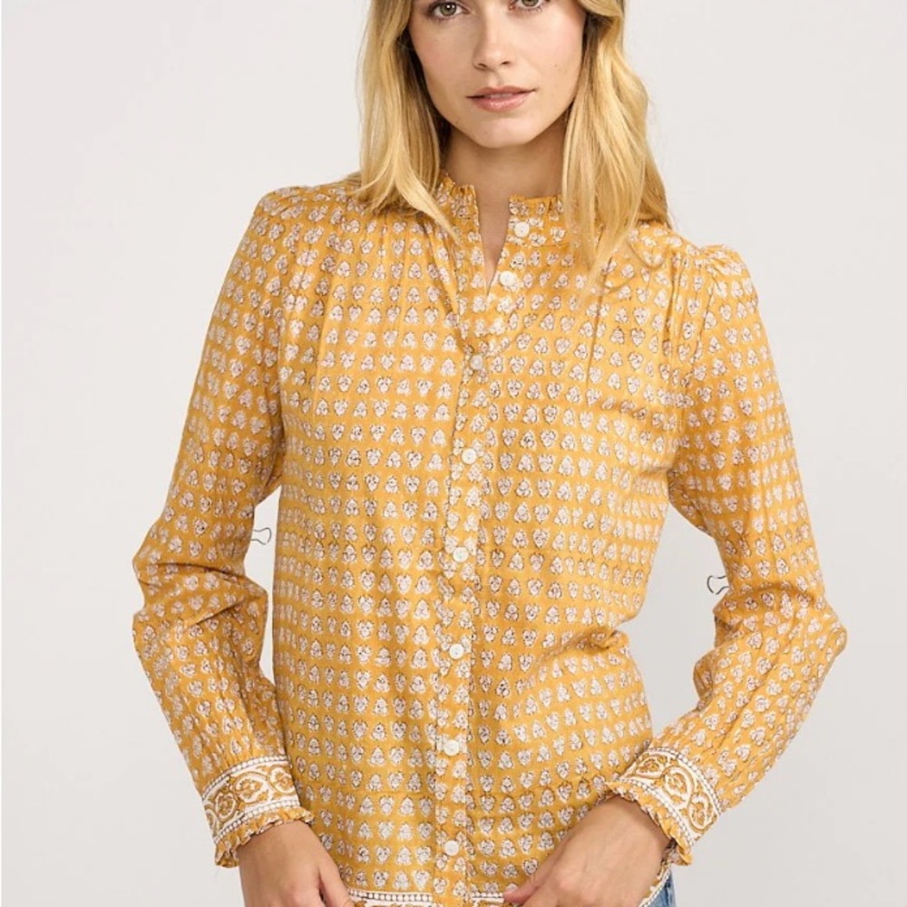Marea Charlie shirt Marigold Thistle Patterned Women's Top
